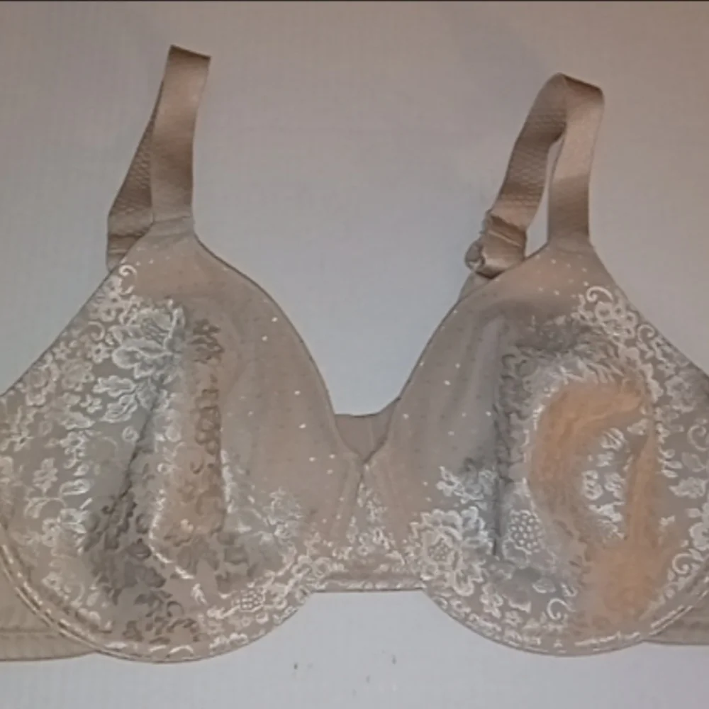 Vanity Fair Elegant Floral Beige Women's Bra Sz 44C - Picture 1 of 2